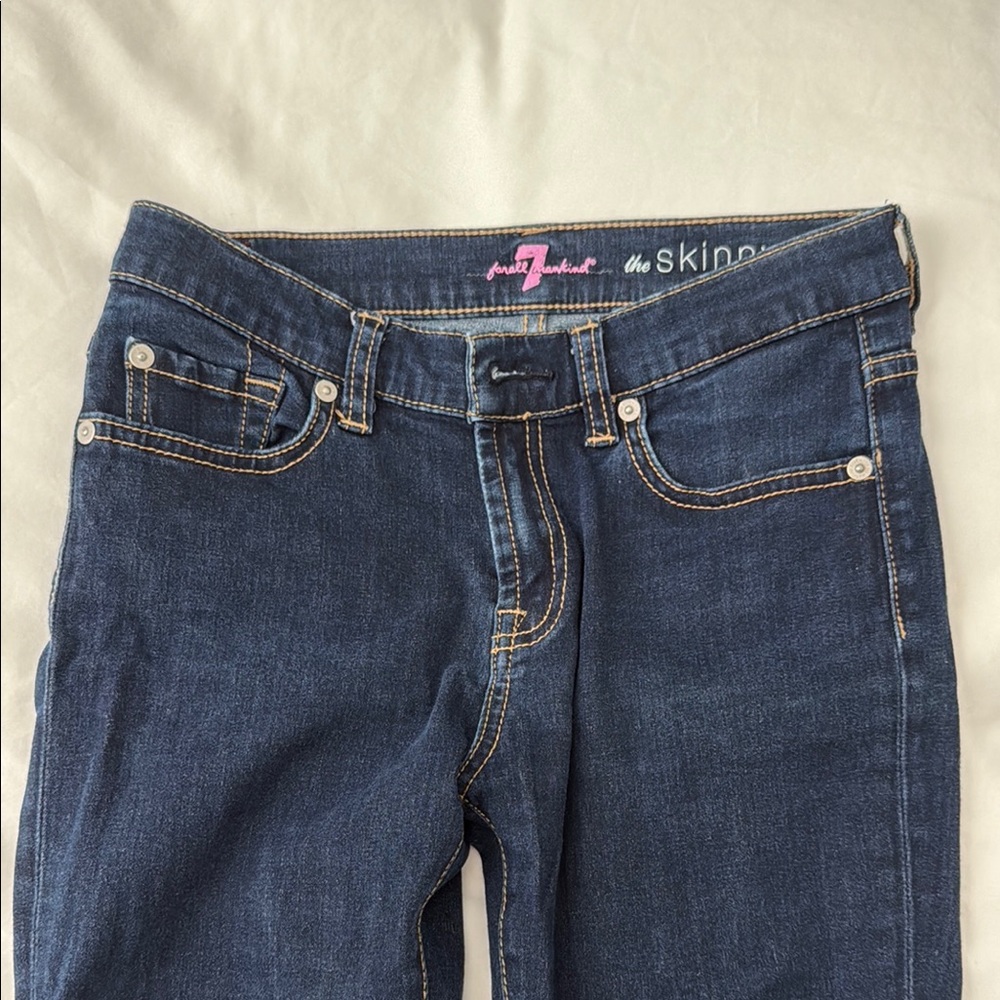 7 For All Mankind Women's Blue Skinny Jeans